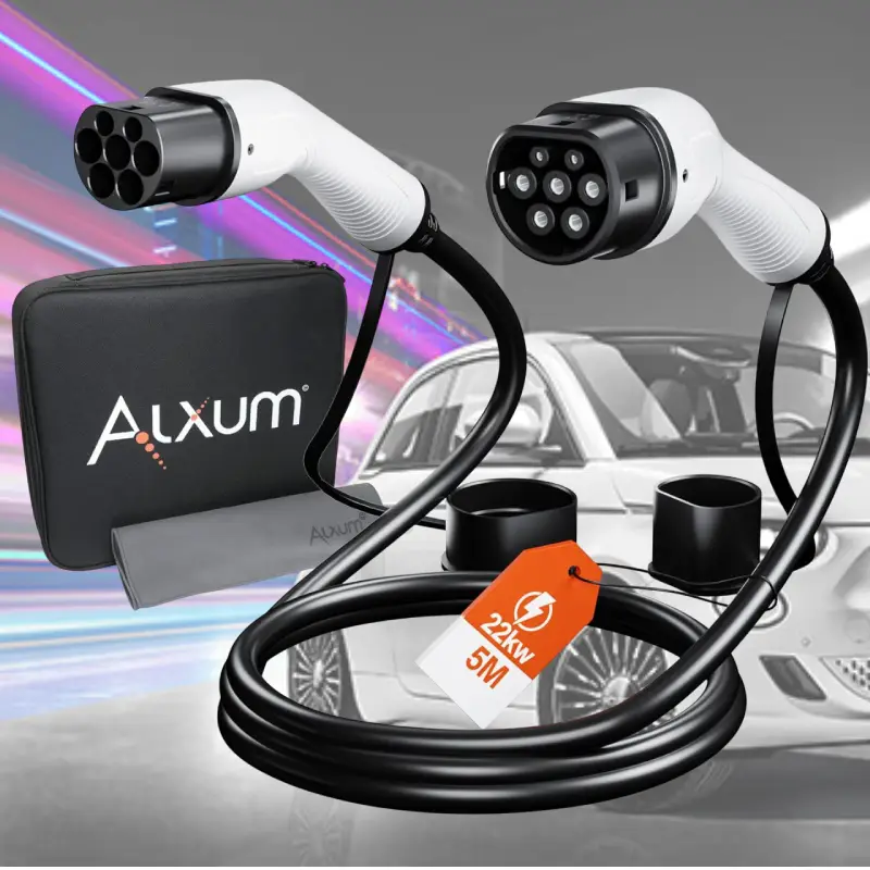 Alxum Type 2 Cable de Recharge pour Voiture Electrique