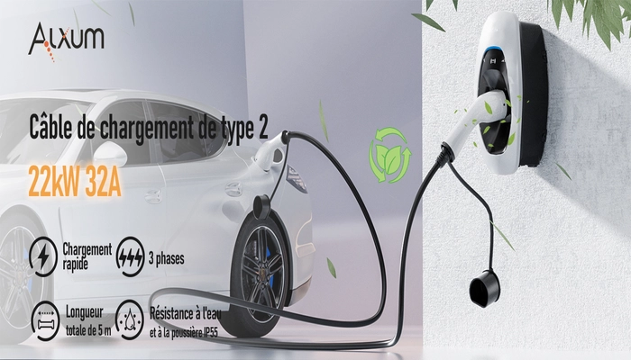 Câble de Recharge pour Voiture Électrique