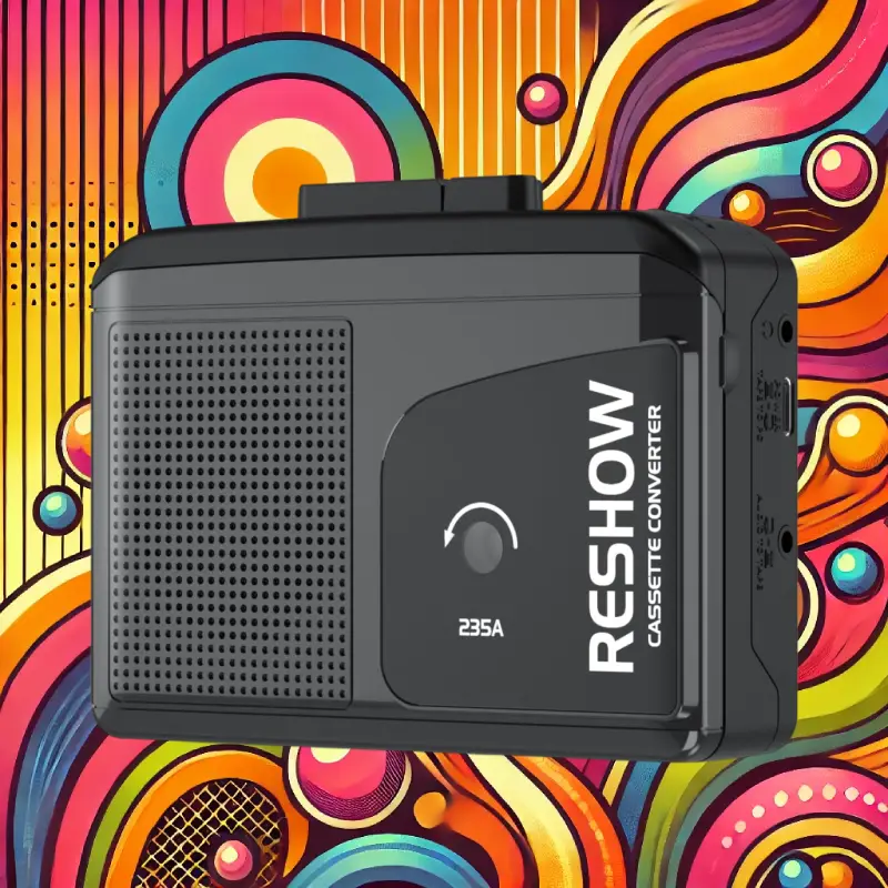 Reshow Lecteur cassette Portable et Convertisseur MP3